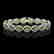 21.71 CTW Tourmaline & Diamond Halo Bracelet 10K White
