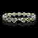 21.71 CTW Tourmaline & Diamond Halo Bracelet 10K White - 2
