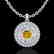 2.11 CTW Intense Fancy Yellow Diamond Art Deco Stud