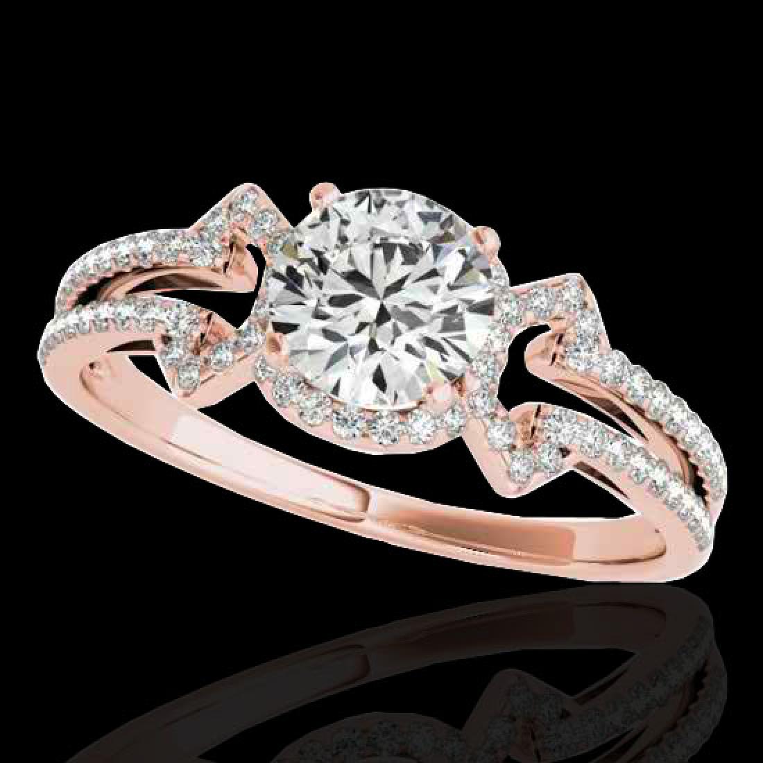 1.36 CTW H-SI/I Certified Diamond Solitaire Ring 10K: REF-169H3A - SKU:35323 ---- 1.36 CTW H-SI/I Certified Diamond Solitaire Ring 10K Rose Gold ---- Luxury Designer Brand Ring Appraised at $10,250 Certificate Number US35323 10k Rose gold, Ring Size is 7