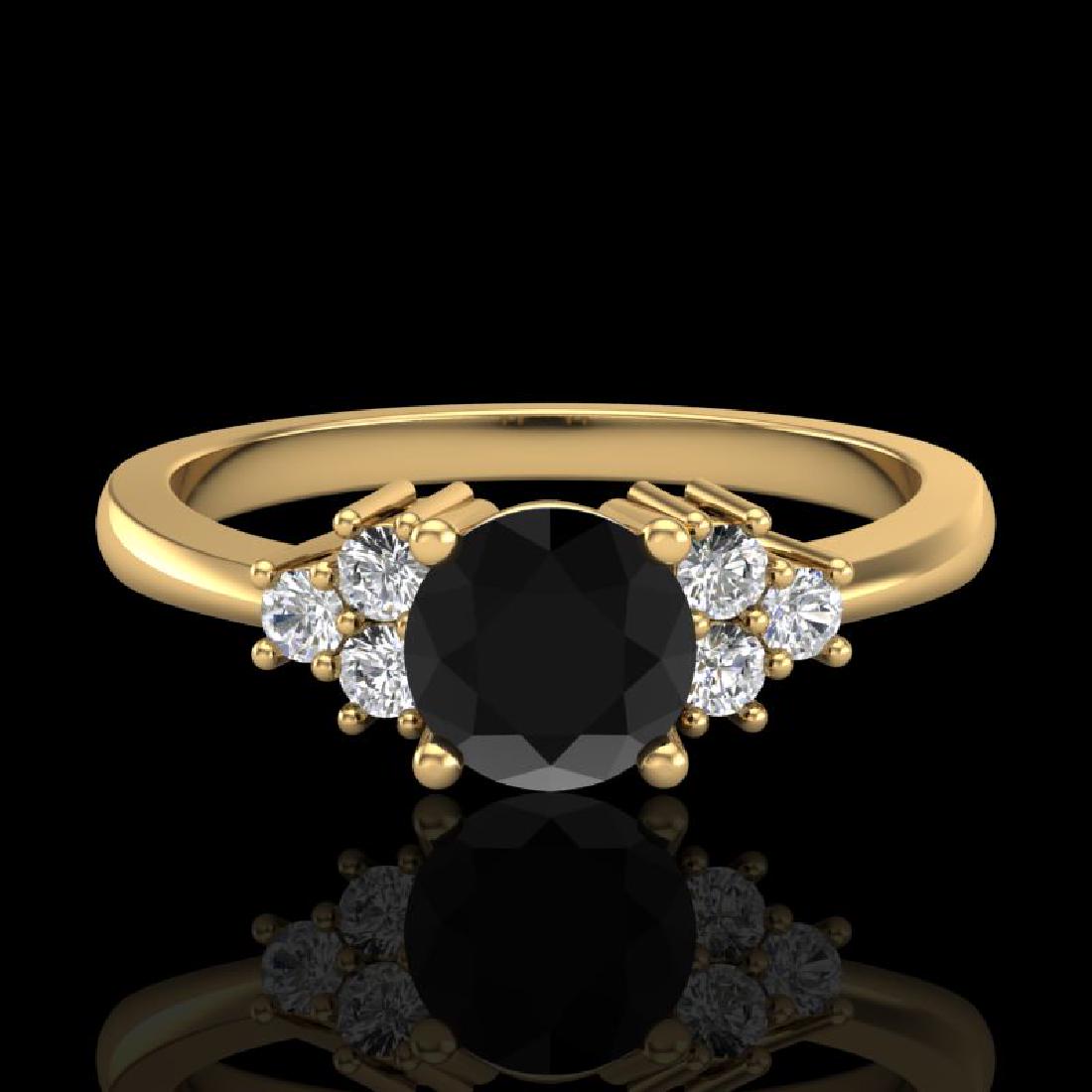 0.75 CTW Fancy Black Diamond Solitaire Engagement: REF-70T9M -37585 ---- 0.75 CTW Fancy Black Diamond Solitaire Engagement Classic Ring 18K Yellow Gold ---- Luxury Designer Brand Ring Appraised at $4,300 Certificate Number US37585 18k Yellow gold, Rin