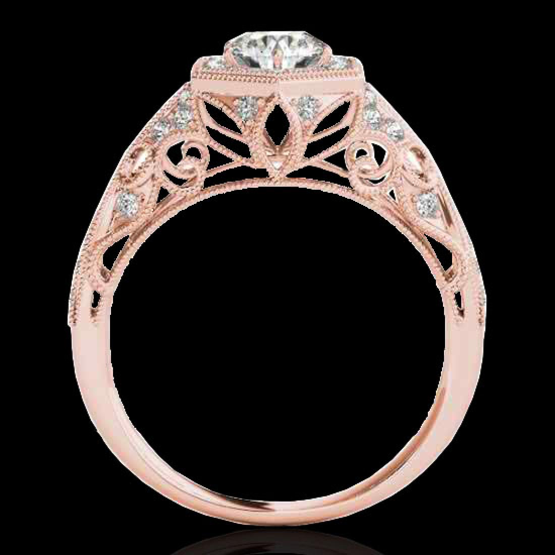 1.4 CTW H-SI/I Certified Diamond Solitaire Antique Ring: REF-245H5A -34176 ---- 1.4 CTW H-SI/I Certified Diamond Solitaire Antique Ring 10K Rose Gold ---- Luxury Designer Brand Ring Appraised at $14,850 Certificate Number US34176 10k Rose gold, Ring Size is