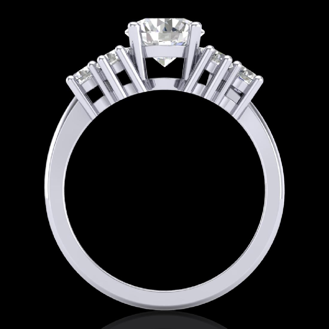 2.1 CTW VS/SI Diamond Solitaire Ring 18K White Gold: REF-465A2X -36941 ---- 2.1 CTW VS/SI Diamond Solitaire Ring 18K White Gold ---- Luxury Designer Brand Ring Appraised at $34,100 Certificate Number US36941 18k White gold, Ring Size is 7, Ring measurin