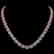 31.96 CTW Tanzanite & Diamond Halo Necklace 10K Rose