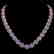 44.8 CTW Tanzanite & Diamond Halo Necklace 10K Rose