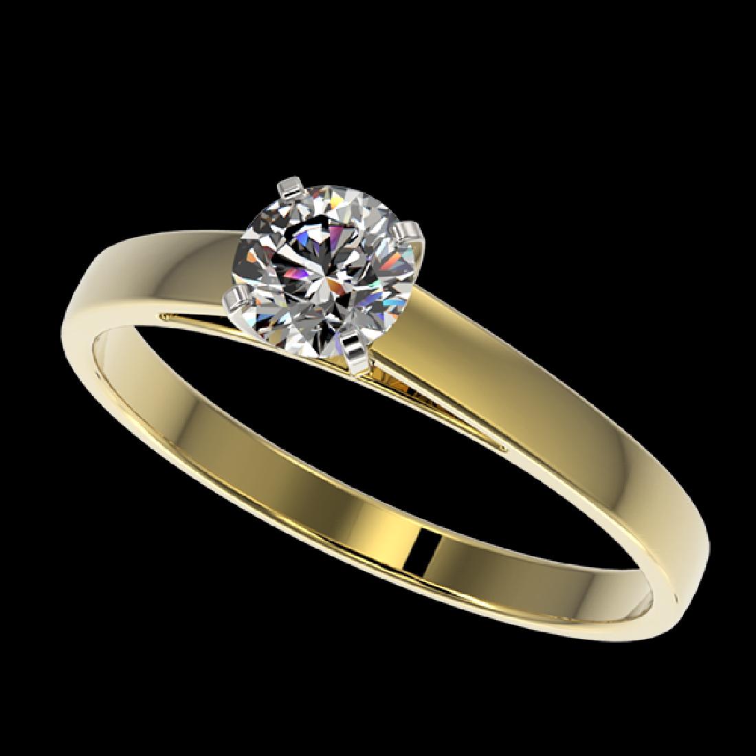 0.51 CTW Certified H-SI/I Quality Diamond Solitaire: REF-54F2N -36460 ---- 0.51 CTW Certified H-SI/I Quality Diamond Solitaire Engagement Ring 10K Yellow Gold ---- Luxury Designer Brand Ring Appraised at $3,600 Certificate Number US36460 10k Yellow gold