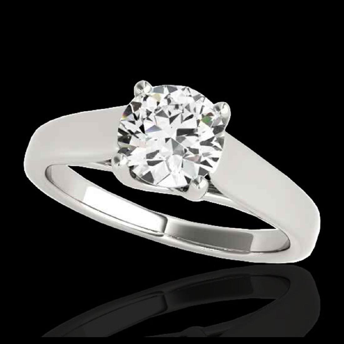 1.5 CTW H-SI/I Certified Diamond Solitaire Ring 10K: REF-332A4X -35534 ---- 1.5 CTW H-SI/I Certified Diamond Solitaire Ring 10K White Gold ---- Luxury Designer Brand Ring Appraised at $20,100 Certificate Number US35534 10k White gold, Ring Size is 7, Ri