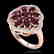 3 CTW Garnet & VS/SI Diamond Cluster Designer Halo Ring