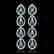 11.2 CTW London Topaz & Diamond Halo Earrings 10K