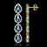 11.2 CTW London Topaz & Diamond Halo Earrings 10K - 2