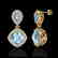 7 CTW Sky Blue Topaz & Micro VS/SI Diamond Earrings - 2