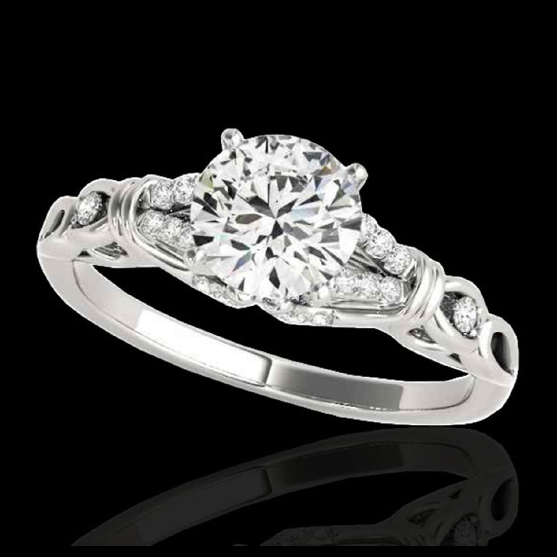 1.2 CTW H-SI/I Certified Diamond Solitaire Ring 10K: REF-156M4H -35250 ---- 1.2 CTW H-SI/I Certified Diamond Solitaire Ring 10K White Gold ---- Luxury Designer Brand Ring Appraised at $8,600 Certificate Number US35250 10k White gold, Ring Size is 7, Rin