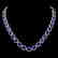 64.01 CTW Sapphire & Diamond Halo Necklace 10K White