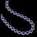 64.01 CTW Sapphire & Diamond Halo Necklace 10K White - 2