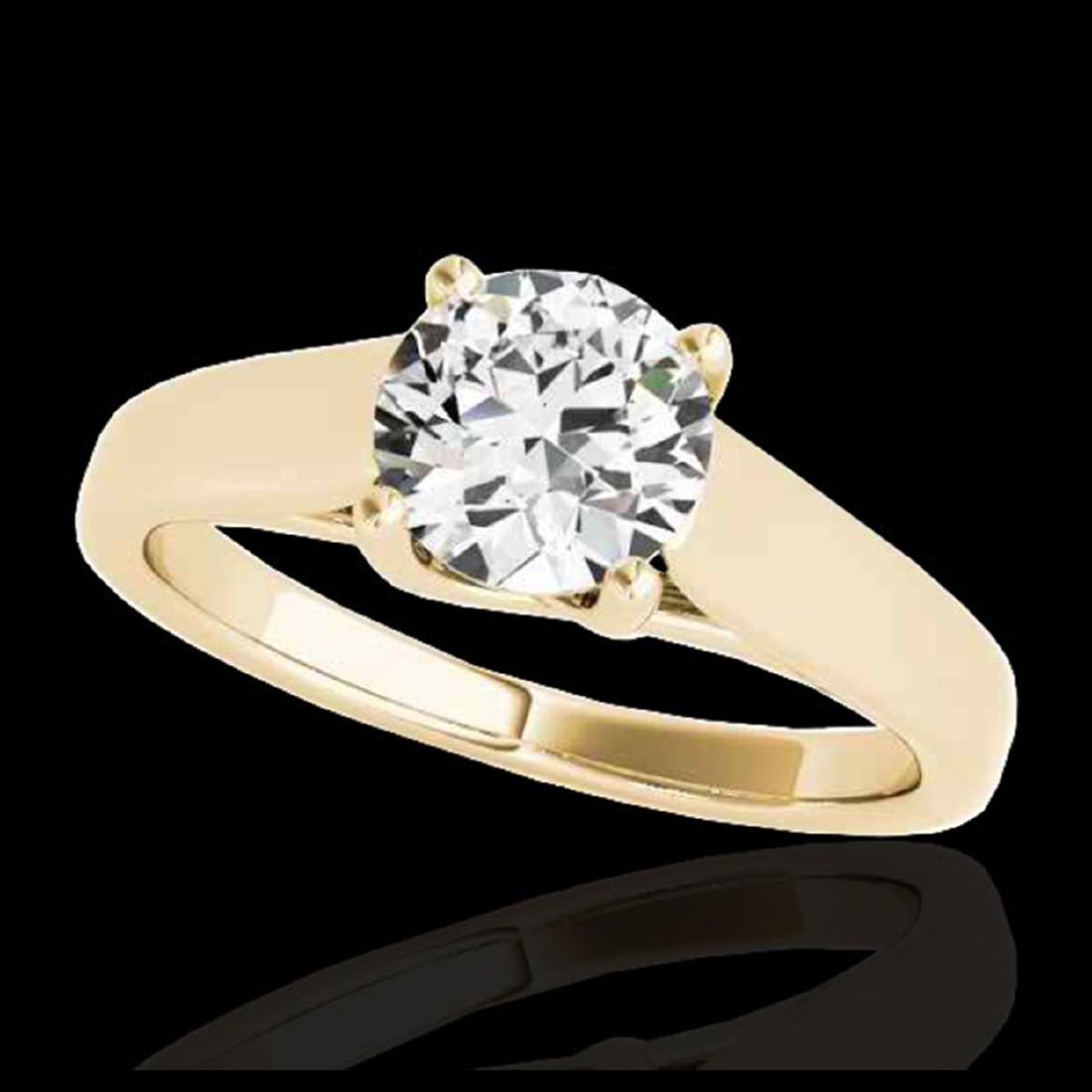 1.5 CTW H-SI/I Certified Diamond Solitaire Ring 10K: REF-332M4H -35536 ---- 1.5 CTW H-SI/I Certified Diamond Solitaire Ring 10K Yellow Gold ---- Luxury Designer Brand Ring Appraised at $20,100 Certificate Number US35536 10k Yellow gold, Ring Size is 7, 