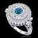 2.03 CTW Fancy Intense Blue Diamond Solitaire Art Deco