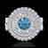 2.03 CTW Fancy Intense Blue Diamond Solitaire Art Deco - 2