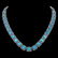 79.01 CTW Swiss Topaz & Diamond Halo Necklace 10K White