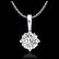 0.62 CTW VS/SI Diamond Solitaire Art Deco Stud Necklace