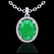 3 CTW Emerald & Micro Pave VS/SI Diamond Necklace Halo - 2