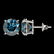 4 CTW Certified Intense Blue SI Diamond Solitaire Stud - 2