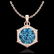 0.82 CTW Fancy Intense Blue Diamond Solitaire Art Deco