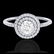 1 CTW Micro Pave VS/SI Diamond Solitaire Ring Double