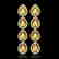 9.2 CTW Fancy Citrine & Diamond Halo Earrings 10K