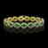 22.89 CTW Emerald & Diamond Halo Bracelet 10K Yellow