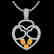 3 CTW Citrine & Micro Pave Designer Inspired Heart - 2