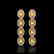 5.4 CTW Fancy Citrine & Diamond Halo Earrings 10K Rose