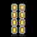 18.64 CTW Fancy Citrine & Diamond Halo Earrings 10K