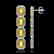 18.64 CTW Fancy Citrine & Diamond Halo Earrings 10K - 2
