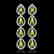 10.48 CTW Tourmaline & Diamond Halo Earrings 10K White