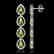 10.48 CTW Tourmaline & Diamond Halo Earrings 10K White - 2