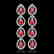 10.48 CTW Tourmaline & Diamond Halo Earrings 10K White