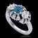 2.26 CTW Intense Blue Diamond Art Deco Micro Pave 3