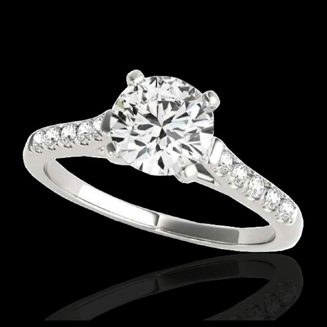 1.2 CTW H-SI/I Certified Diamond Solitaire Ring 10K: REF-145W3F -34970 ---- 1.2 CTW H-SI/I Certified Diamond Solitaire Ring 10K White Gold ---- Luxury Designer Brand Ring Appraised at $8,000 Certificate Number US34970 10k White gold, Ring Size is 7, Rin