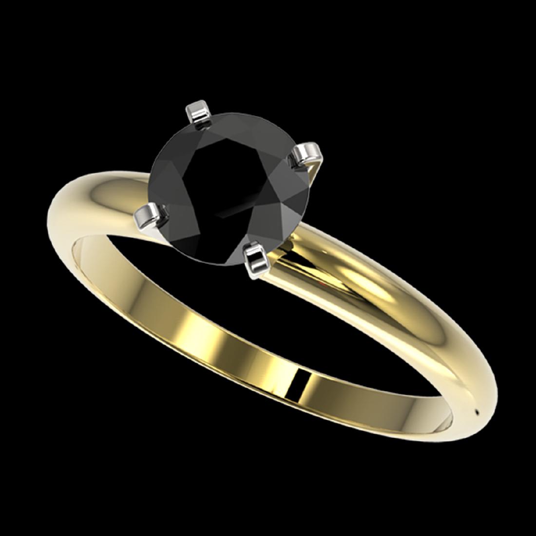 1.25 CTW Fancy Black VS Diamond Solitaire Engagement: REF-39A5X -32908 ---- 1.25 CTW Fancy Black VS Diamond Solitaire Engagement Ring 10K Yellow Gold ---- Luxury Designer Brand Ring Appraised at $2,150 Certificate Number US32908 10k Yellow gold, Ring Siz