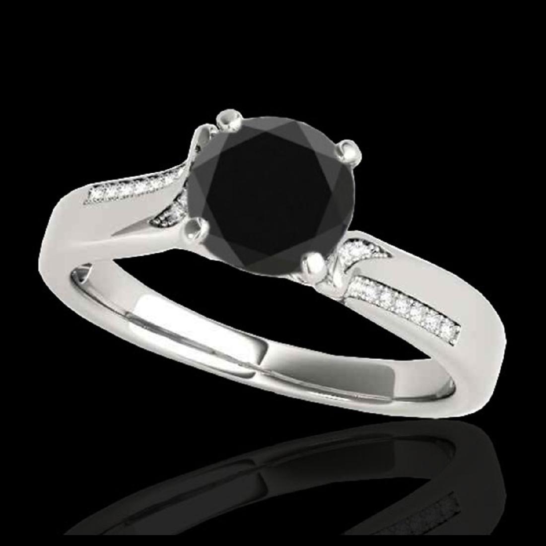1.18 CTW VS Black Diamond Solitaire Ring Gold -: REF-63G6N - SKU:35286 ---- 1.18 CTW Certified VS Black Diamond Solitaire Ring Gold DEBEERA Designer Brand Luxury Jewelry, made in the USA DEBEERA Suggested Retail Price: $3,850 Factory offers perfect 