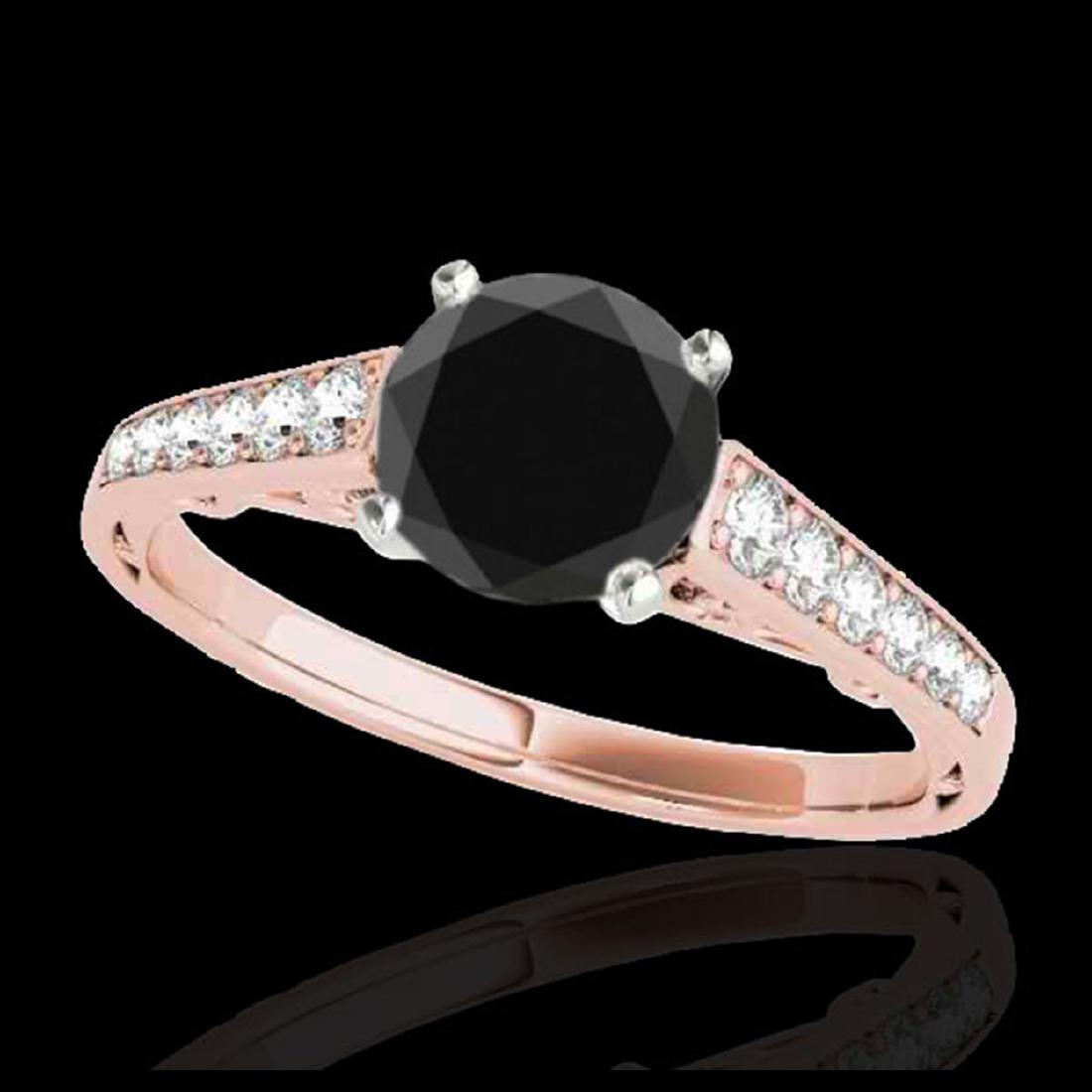 1.35 CTW VS Black Diamond Solitaire Ring Gold -: REF-53G3N - SKU:34911 ---- 1.35 CTW Certified VS Black Diamond Solitaire Ring Gold PELAMOR Designer Brand Luxury Jewelry, made in the USA PELAMOR Suggested Retail Price: $3,200 Factory offers perfect 