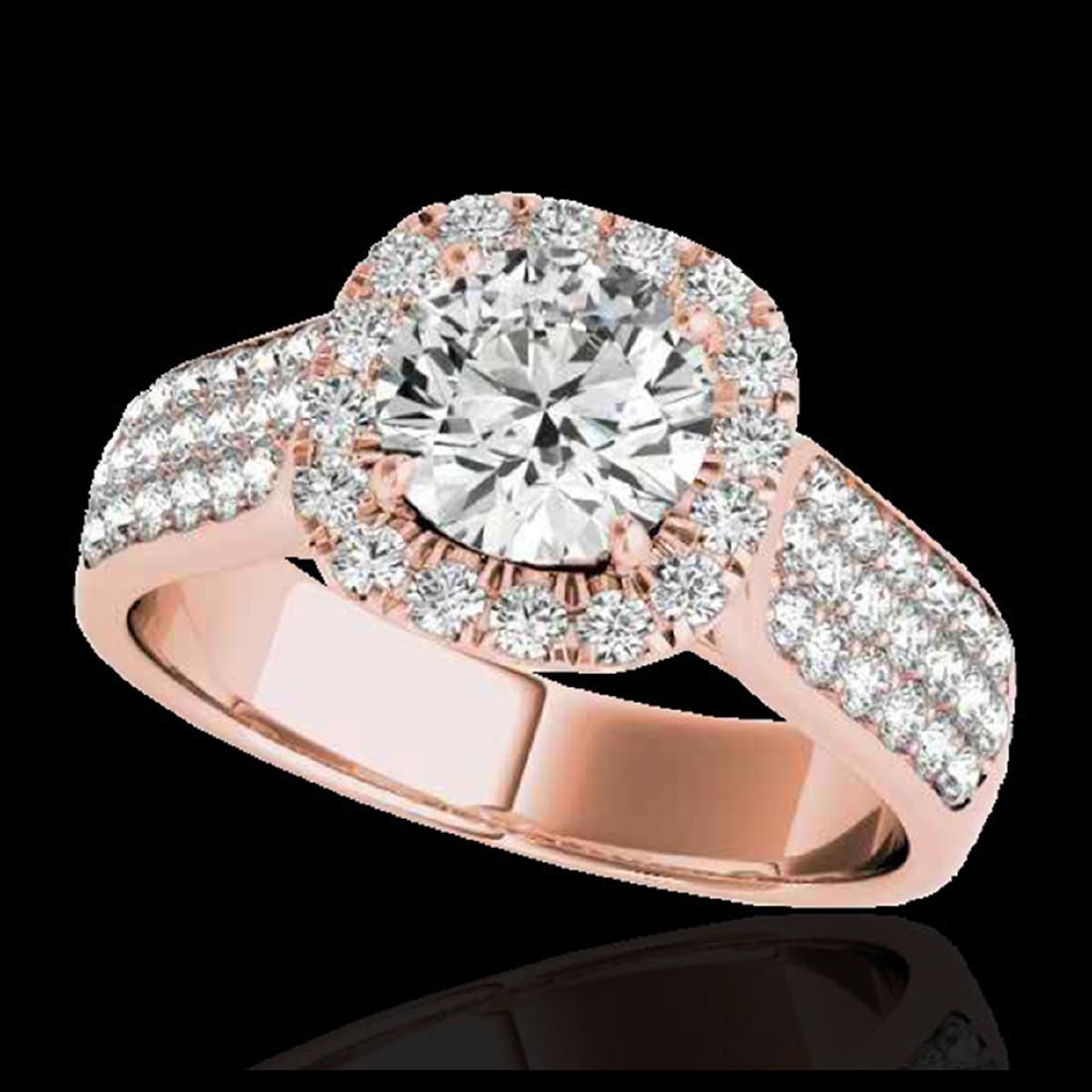 1.80 CTW H-SI/I Diamond Solitaire Halo Ring Gold -: REF-258X2R - SKU:34061 ---- 1.8 CTW H-SI/I Certified Diamond Solitaire Halo Ring Gold JEWLION Designer Brand Luxury Jewelry, made in the USA JEWLION Suggested Retail Price: $14,200 Factory offers perf