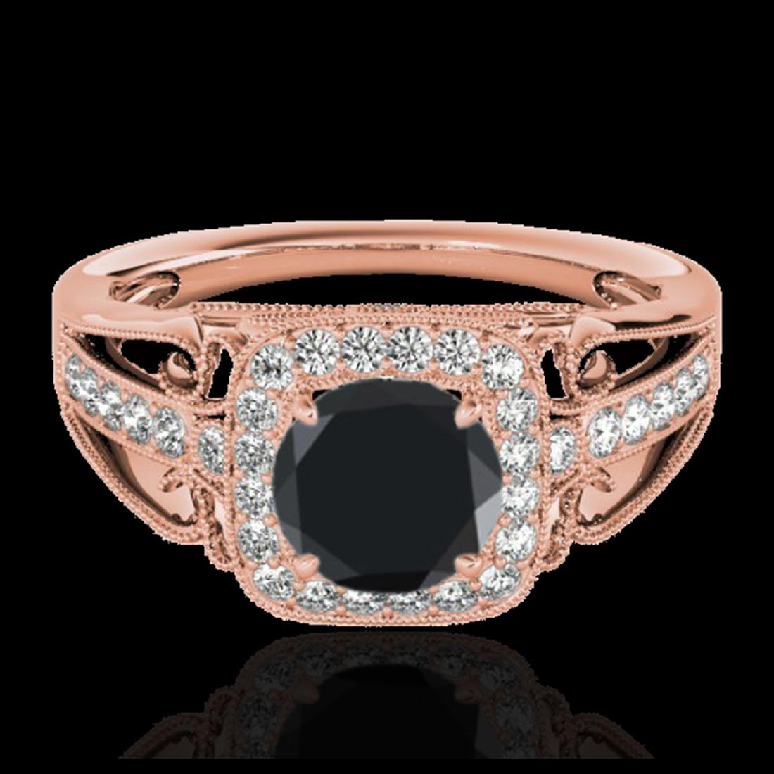 1.30 CTW VS Black Diamond Solitaire Halo Ring Gold -: REF-66H4M - SKU:33773 ---- 1.3 CTW Certified VS Black Diamond Solitaire Halo Ring Gold DEBEERA Designer Brand Luxury Jewelry, made in the USA DEBEERA Suggested Retail Price: $4,000 Factory offers perf