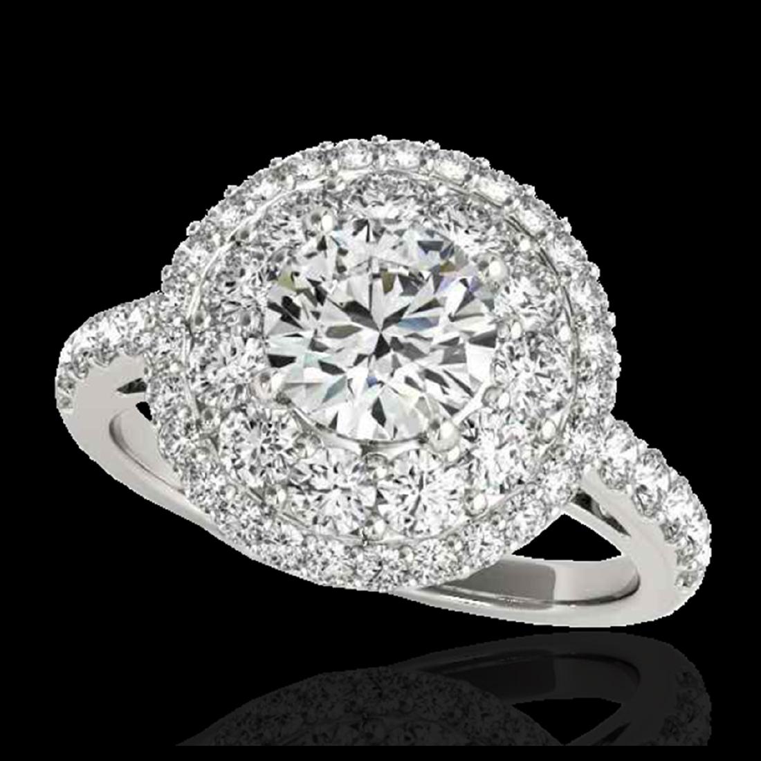 2.09 CTW H-SI/I Diamond Solitaire Halo Ring Gold -: REF-309A3X - SKU:33688 ---- 2.09 CTW H-SI/I Certified Diamond Solitaire Halo Ring Gold JEWLION Designer Brand Luxury Jewelry, made in the USA JEWLION Suggested Retail Price: $18,700 Factory offers per