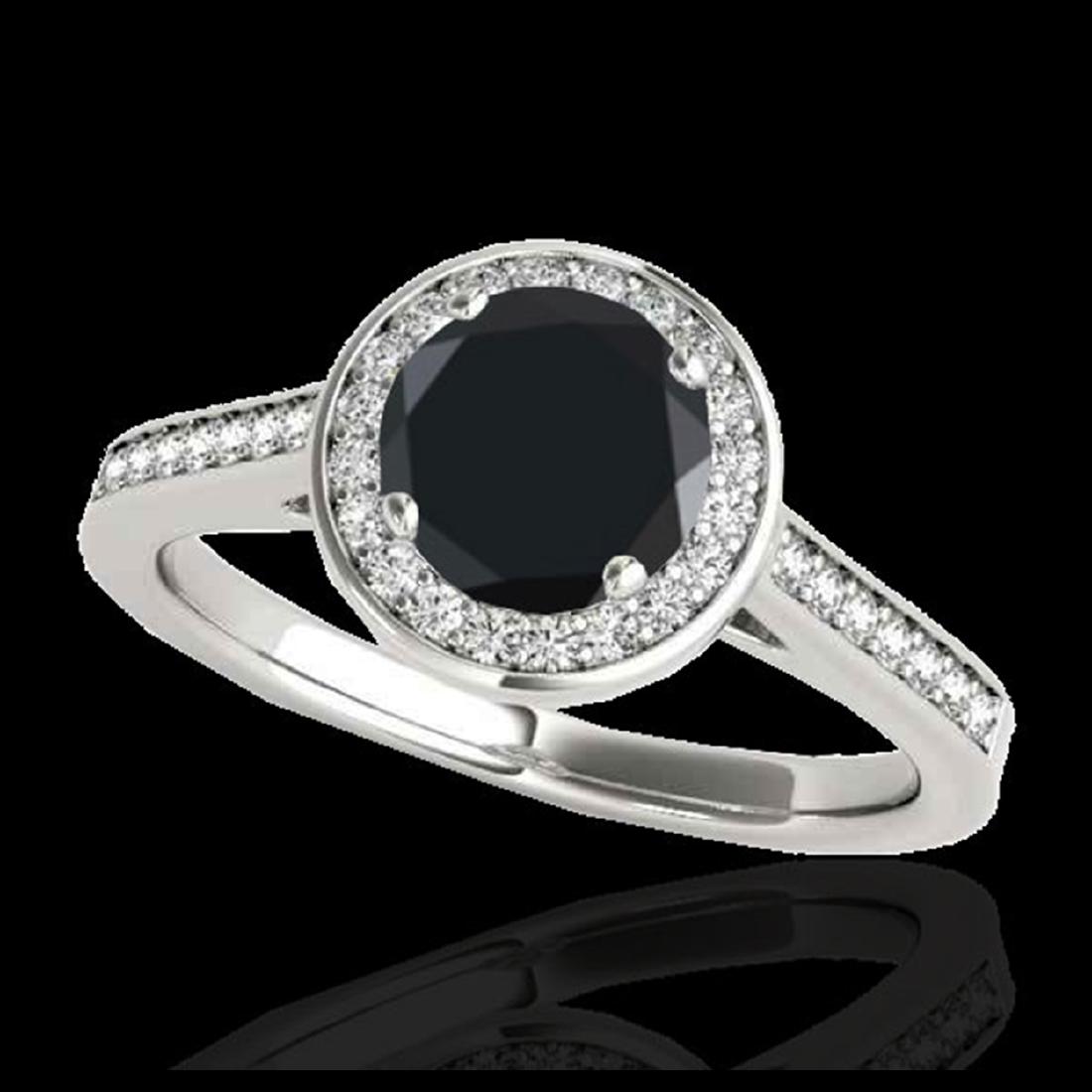 1.93 CTW VS Black Diamond Solitaire Halo Ring Gold -: REF-76Y9K - SKU:33520 ---- 1.93 CTW Certified VS Black Diamond Solitaire Halo Ring Gold PELAMOR Designer Brand Luxury Jewelry, made in the USA PELAMOR Suggested Retail Price: $4,650 Factory offers per