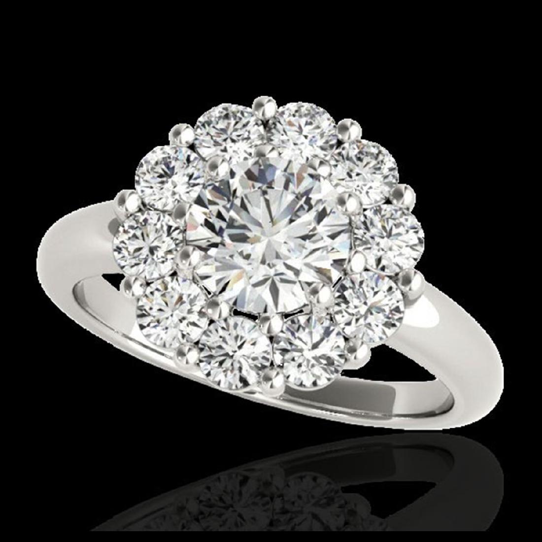 2.85 CTW H-SI/I Diamond Solitaire Halo Ring Gold -: REF-413H6M - SKU:34432 ---- 2.85 CTW H-SI/I Certified Diamond Solitaire Halo Ring Gold DEBEERA Designer Brand Luxury Jewelry, made in the USA DEBEERA Suggested Retail Price: $22,750 Factory offers per