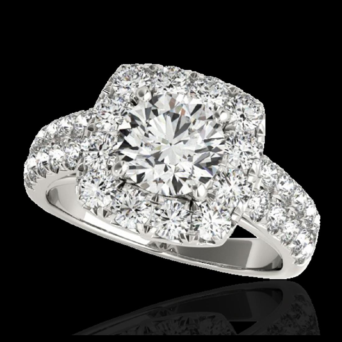 2.25 CTW H-SI/I Diamond Solitaire Halo Ring Gold -: REF-318K2W - SKU:33634 ---- 2.25 CTW H-SI/I Certified Diamond Solitaire Halo Ring Gold PELAMOR Designer Brand Luxury Jewelry, made in the USA PELAMOR Suggested Retail Price: $19,250 Factory offers per
