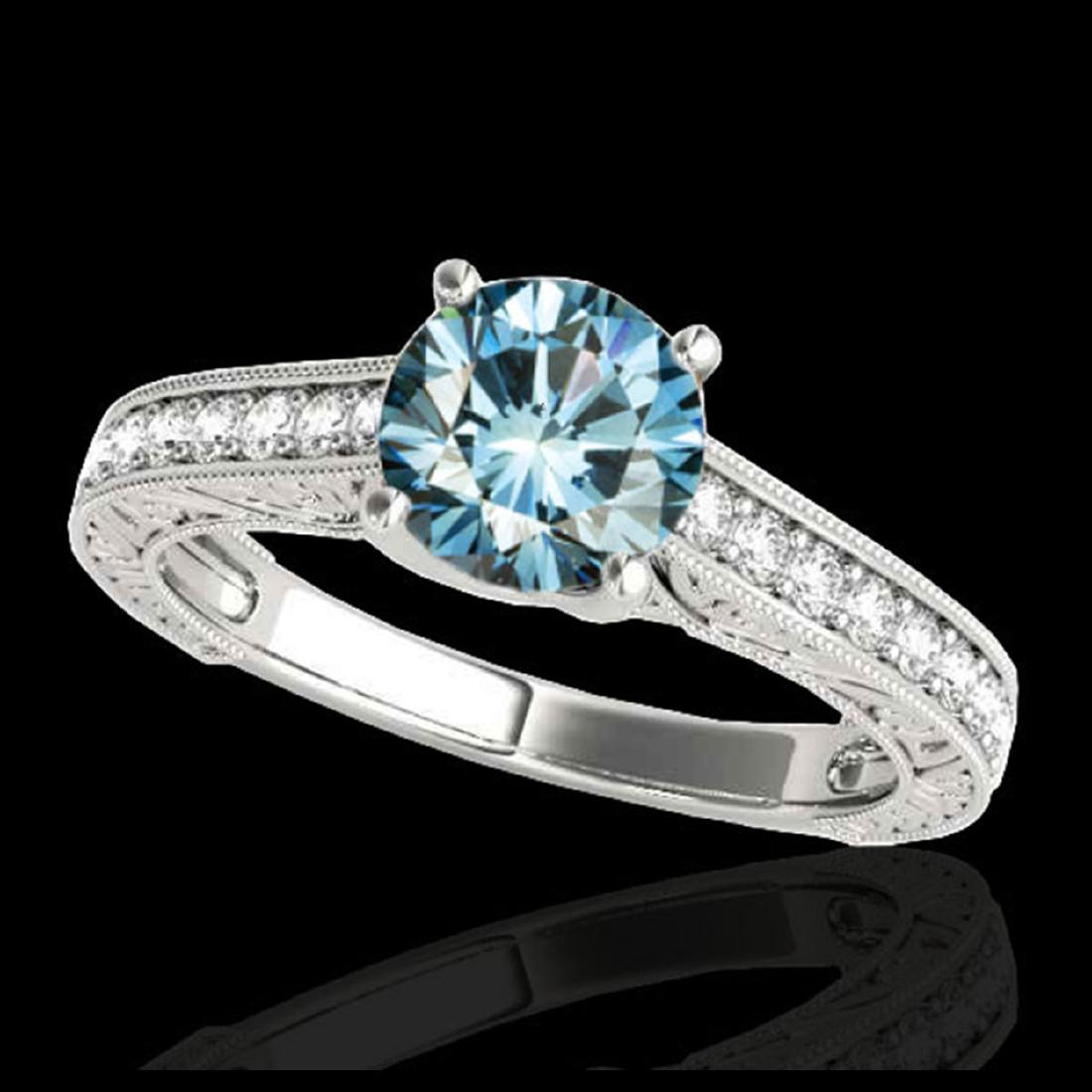 1.32 CTW SI Fancy Blue Diamond Solitaire Ring Gold -: REF-154G4N - SKU:34948 ---- 1.32 CTW SI Certified Fancy Blue Diamond Solitaire Ring Gold PELAMOR Designer Brand Luxury Jewelry, made in the USA PELAMOR Suggested Retail Price: $10,200 Factory offers p