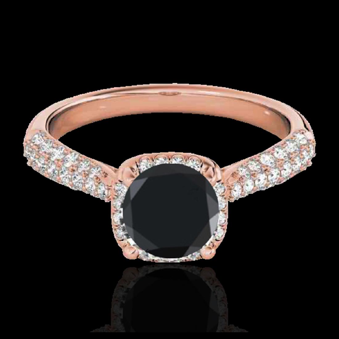 1.50 CTW VS Black Diamond Solitaire Halo Ring Gold -: REF-68K2W - SKU:33262 ---- 1.5 CTW Certified VS Black Diamond Solitaire Halo Ring Gold DEBEERA Designer Brand Luxury Jewelry, made in the USA DEBEERA Suggested Retail Price: $4,150 Factory offers perf