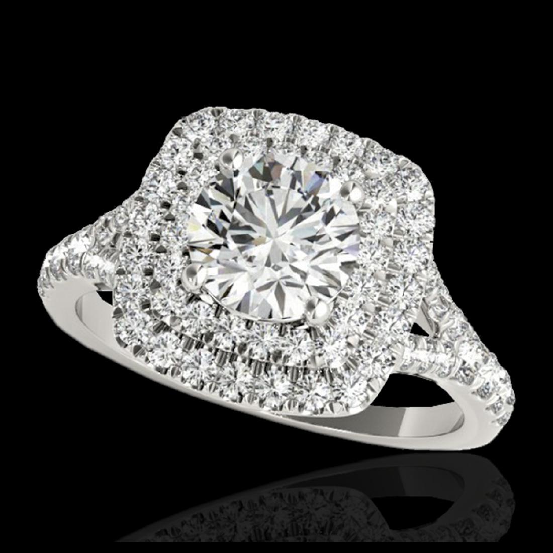 1.60 CTW H-SI/I Diamond Solitaire Halo Ring Gold -: REF-272M7F - SKU:33358 ---- 1.6 CTW H-SI/I Certified Diamond Solitaire Halo Ring Gold DEBEERA Designer Brand Luxury Jewelry, made in the USA DEBEERA Suggested Retail Price: $15,000 Factory offers perf